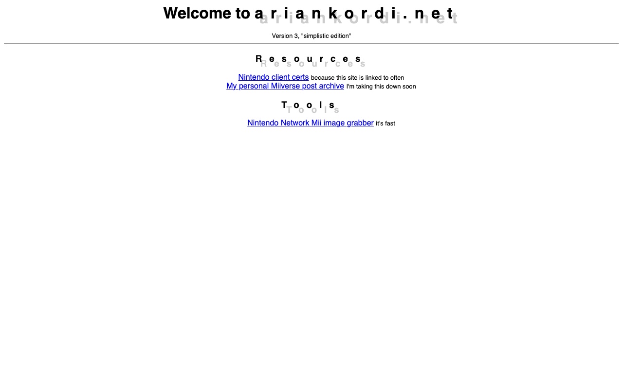 ariankordi.net mockup (2018)