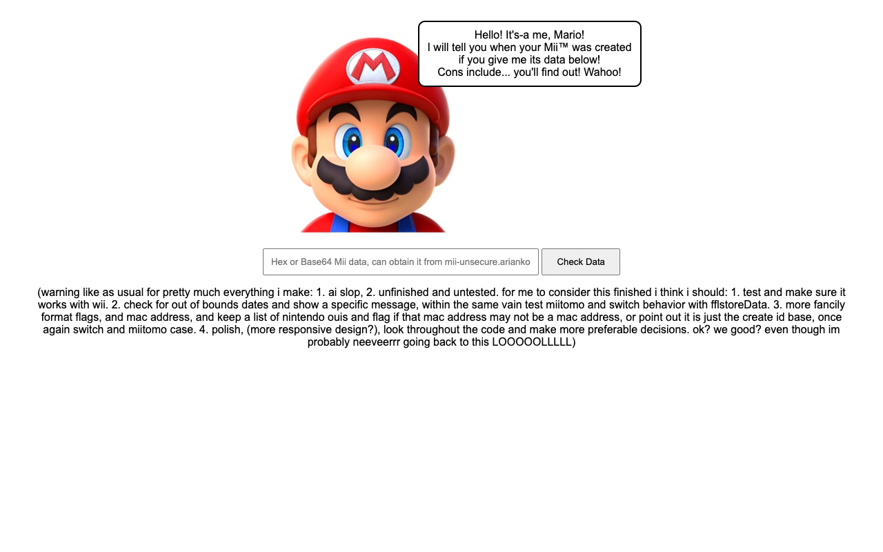 get mii creation date from ffsd (wip)