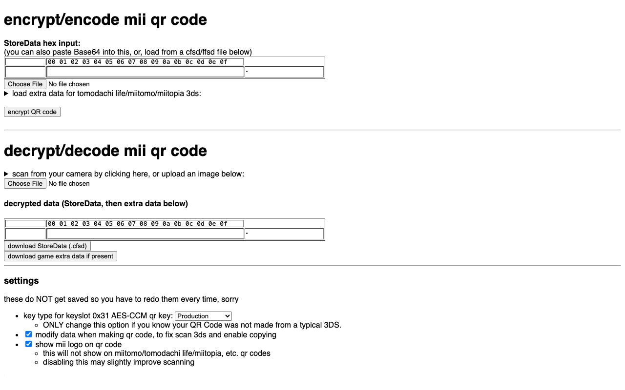mii qr multi-tool for miitomo tomodachi miitopia